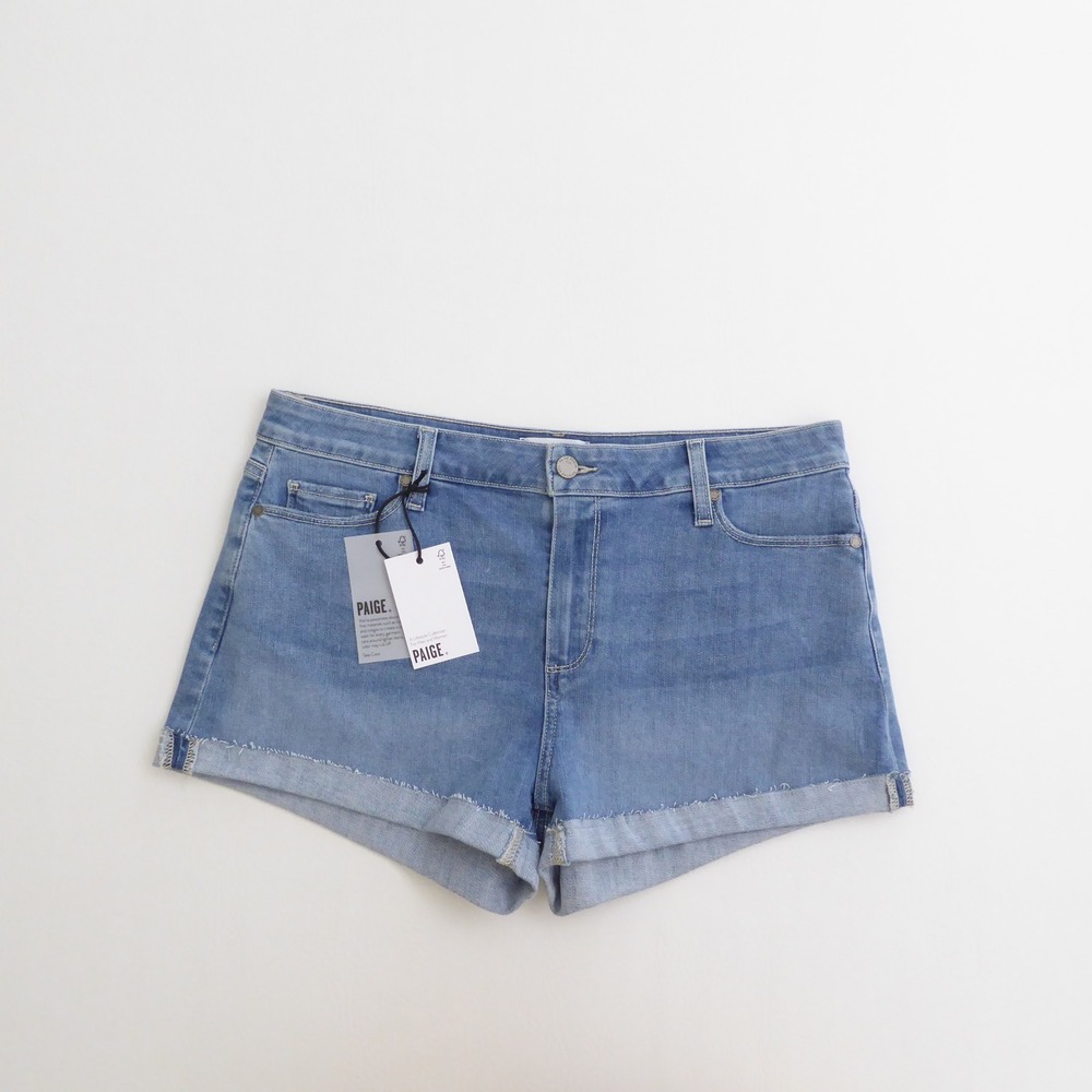 PAIGE Women Jimmy Jimmy Short Blue Raw Cuff Mandie 32